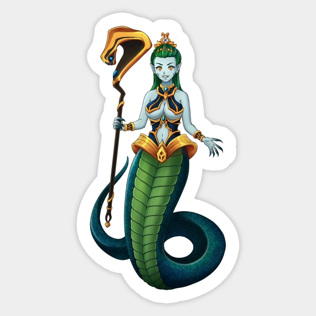 Snake girl Sticker by TomatoLacoon